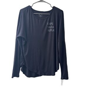 Women's Navy Long Sleeve Tee